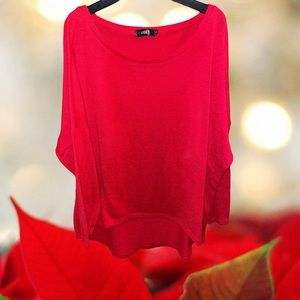 Uget- Womens Red LS sweater top.. | L
